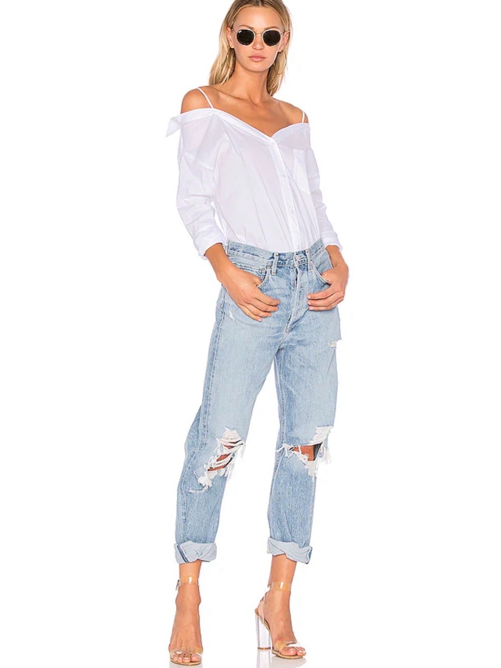 AGOLDE 90's Mid Rise Loose Fit Jeans in Fall Out